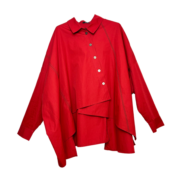 OVERSIZED SHIRT RED