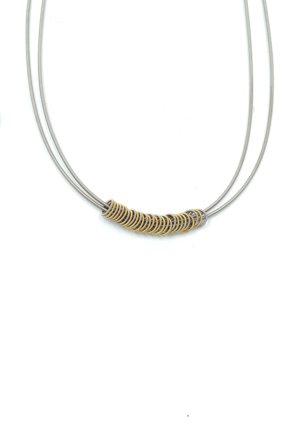 N2 NECKLACE - STEEL/GOLD