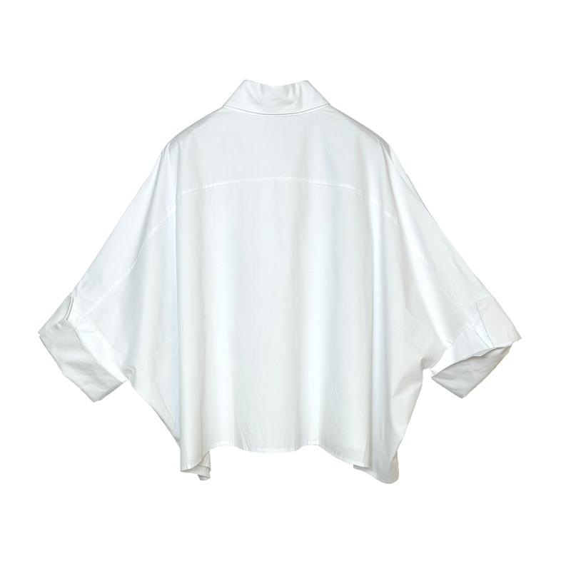 CHEMISE OVERSIZED "SQUARE" - BLANC