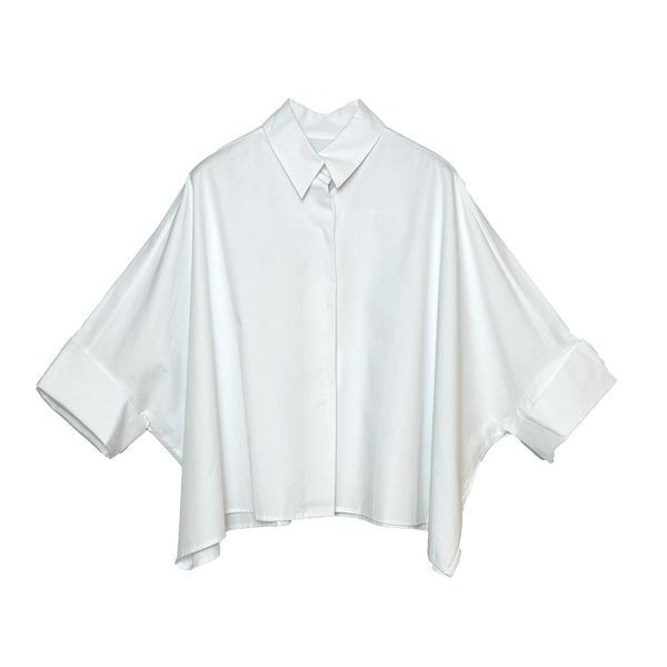 CHEMISE OVERSIZED "SQUARE" - BLANC