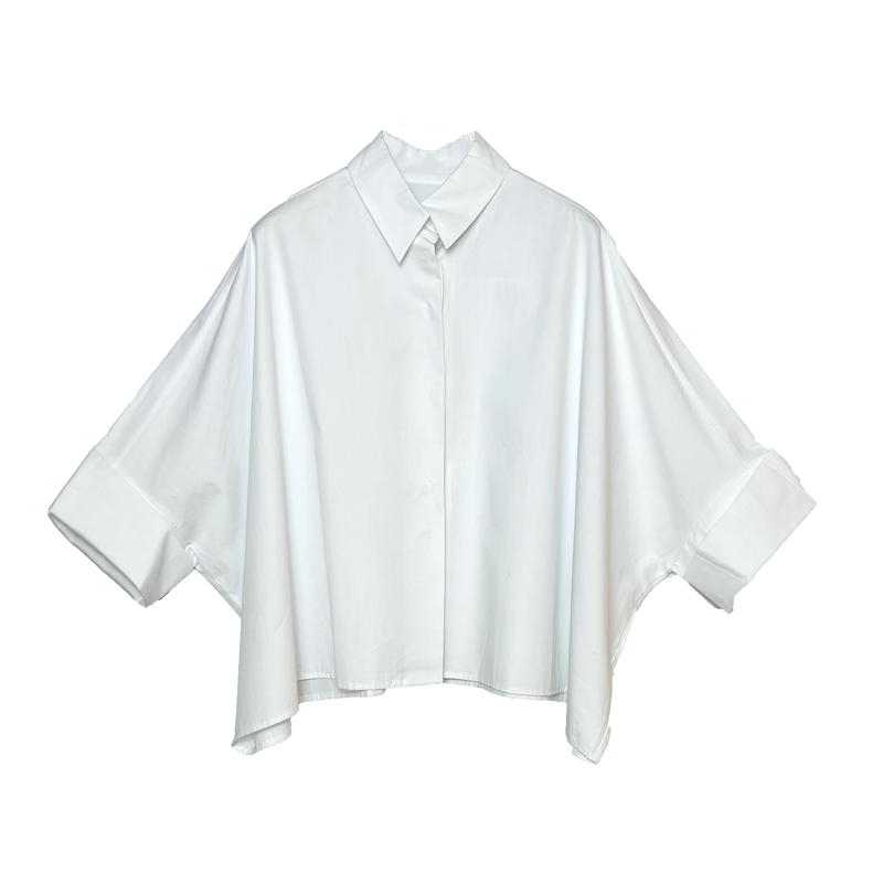 CHEMISE OVERSIZED "SQUARE" - BLANC