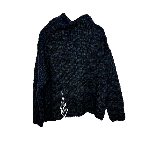 "TARYAN" CHUNKY KINT JUMPER - BLACK