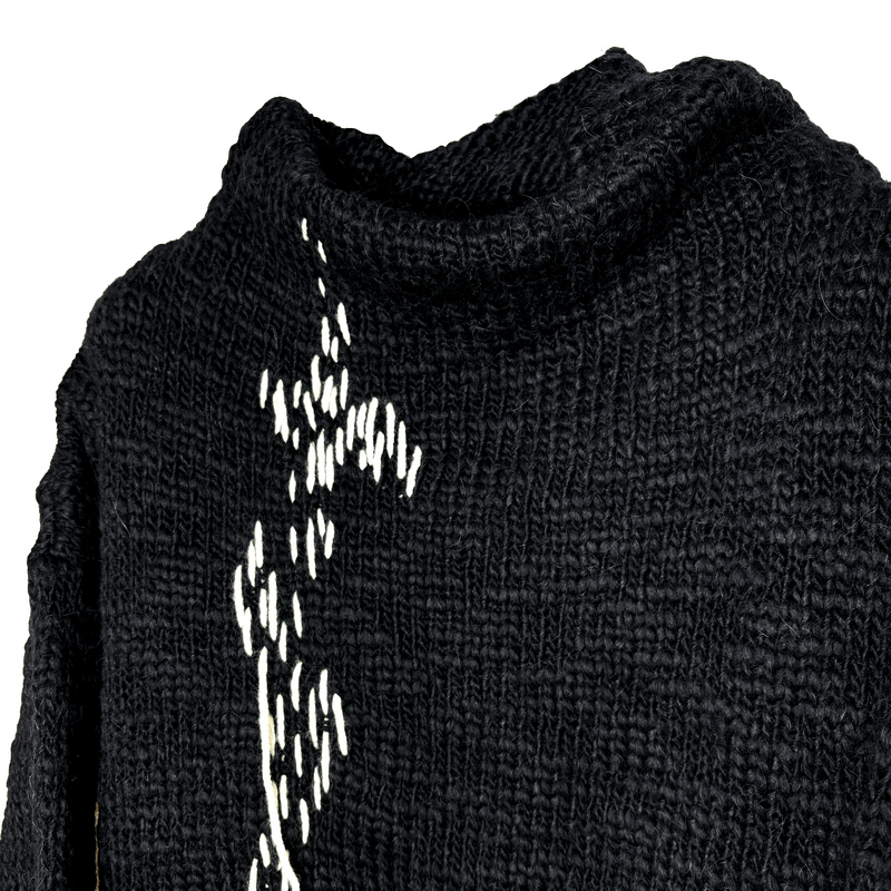 "TARYAN" CHUNKY KINT JUMPER - BLACK