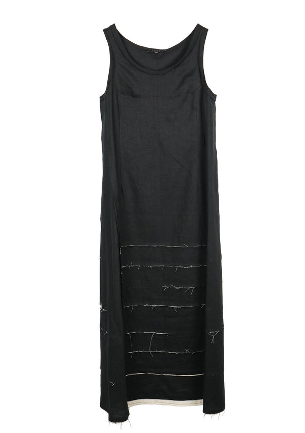 CONTRAST STITCHING DRESS