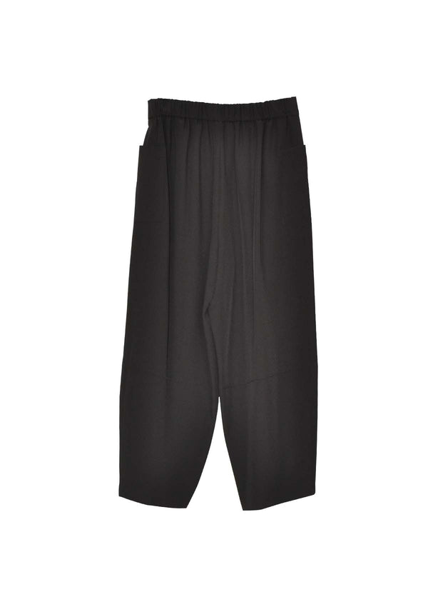 CROPPED RELAXED PANTS - BLACK