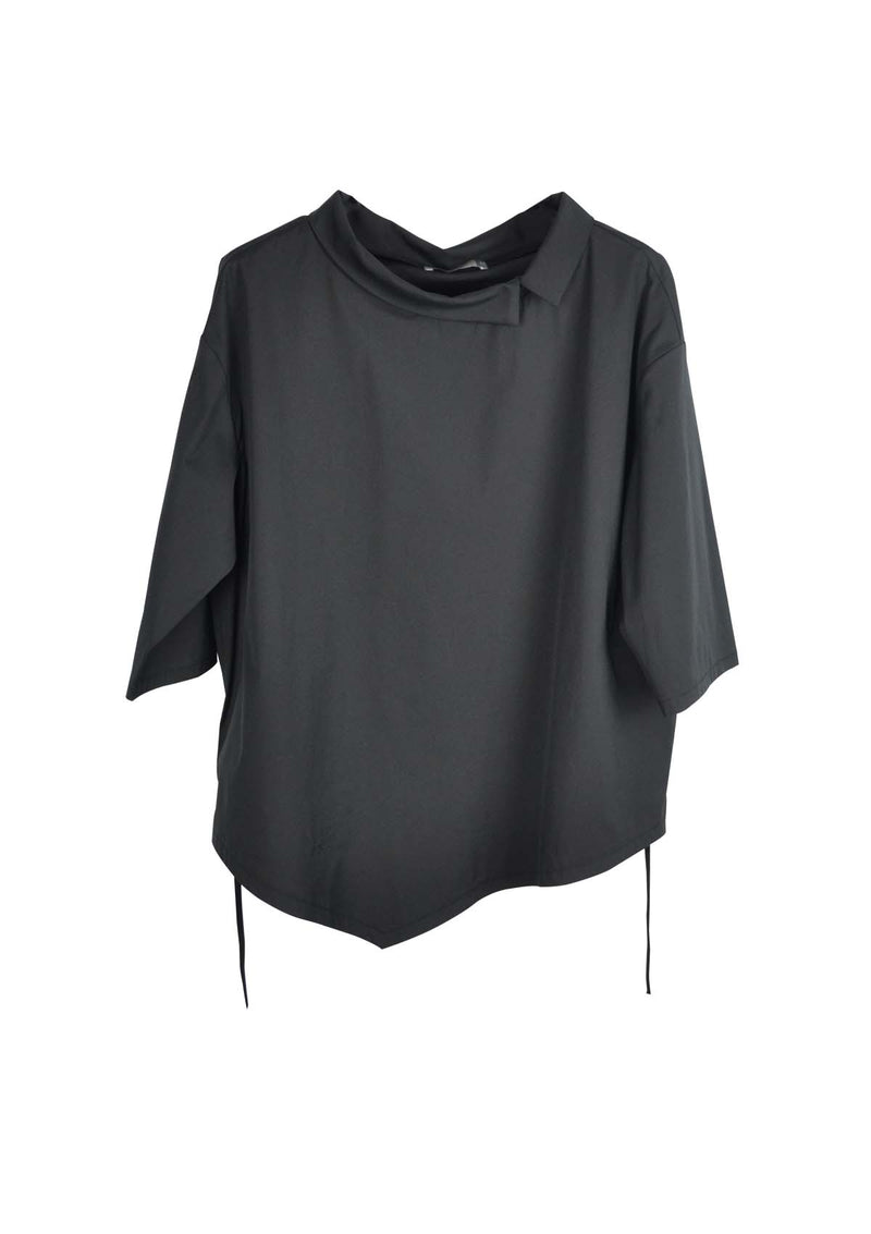 RELAXED CUT BLOUSE - BLACK