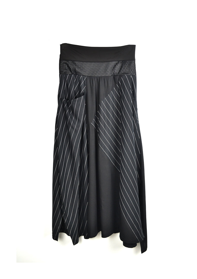Asymmetrical stripe skirt