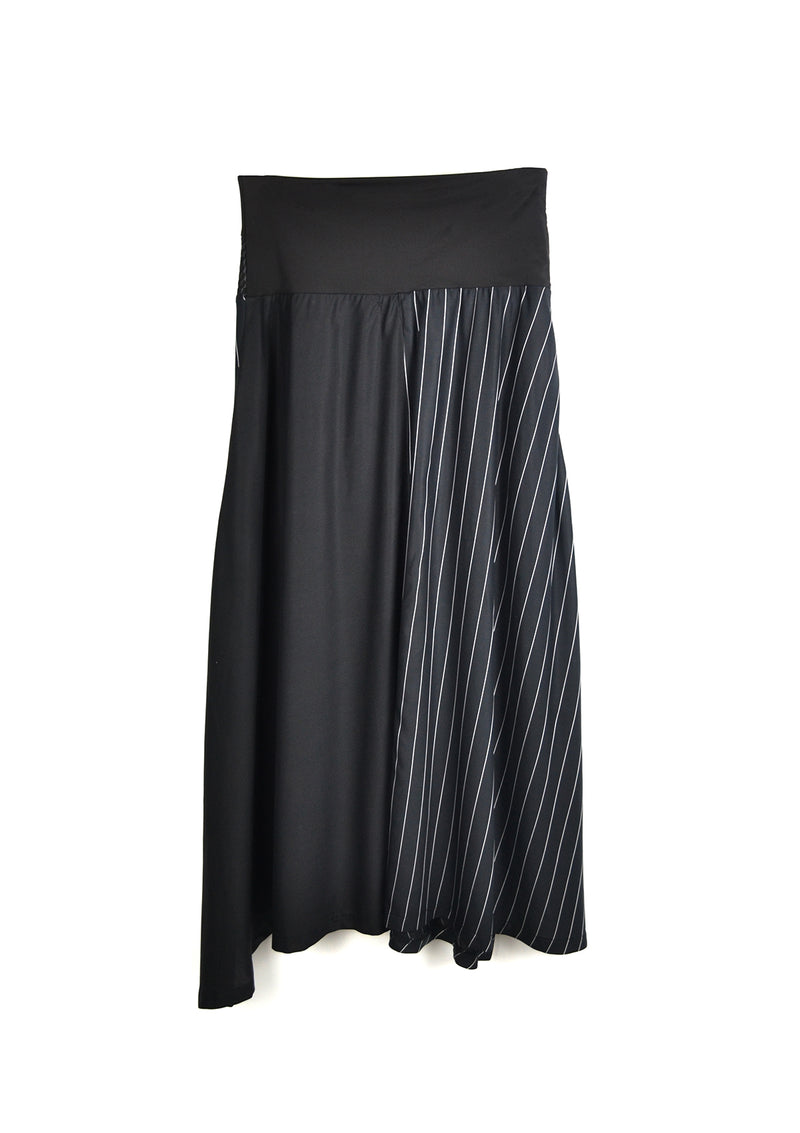 Asymmetrical stripe skirt