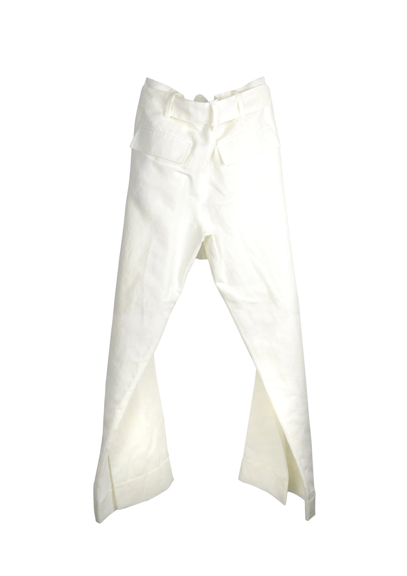 "LEPORELLO"  LINEN PANTS - WHITE